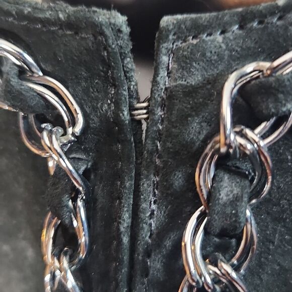 Hal Rubenstein Black Suede leather Blazer Jacket - Picture 9 of 10